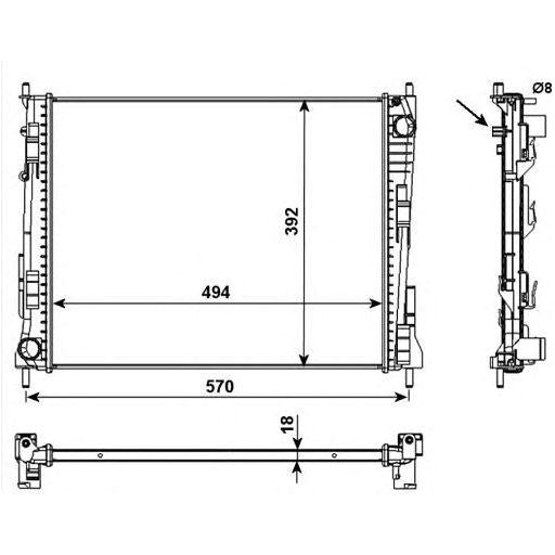 NRF Radiator fits Renault Twingo NRF  - Dynamic Drive