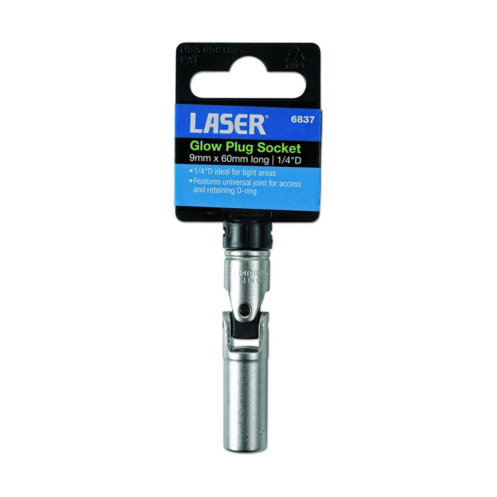 Laser Glow Plug Socket - 9mm - 1/4in. Drive