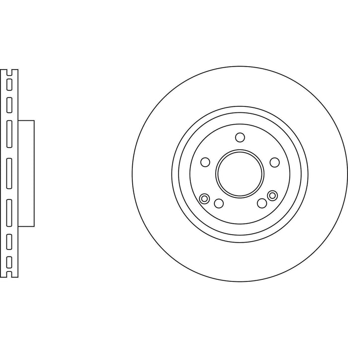 Apec Brake Disc Front Fits Mercedes C Class Clc Clk