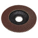 Sealey 115mm Aluminium Oxide Flap Discs 120Grit 22mm Bore - Pack of 10 Sealey  - Dynamic Drive