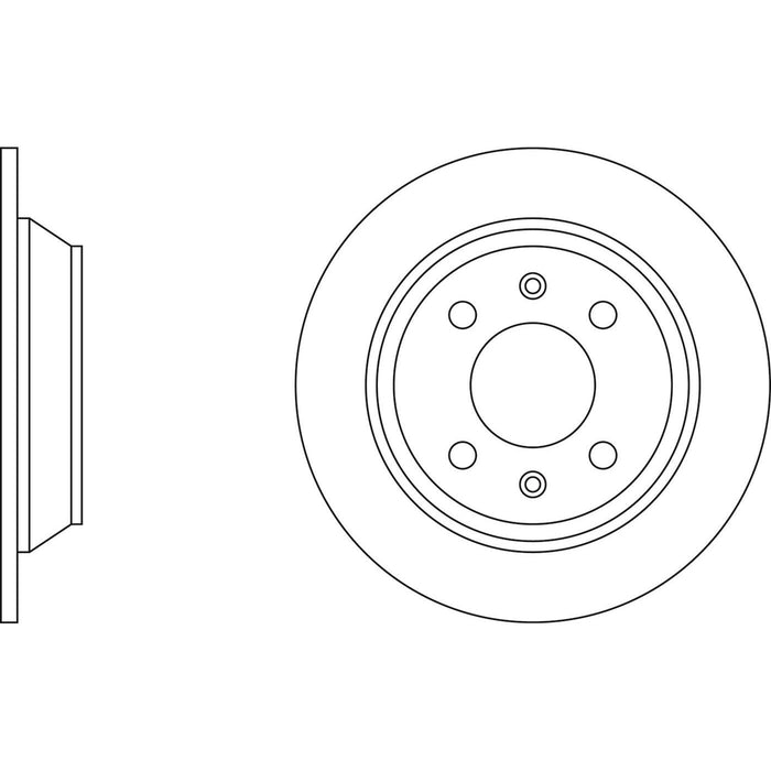 Genuine APEC Rear Brake Discs & Pads Set Solid for Saab 9000