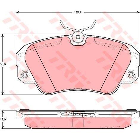 Genuine TRW Brake Pads (Front) (R90) GDB957