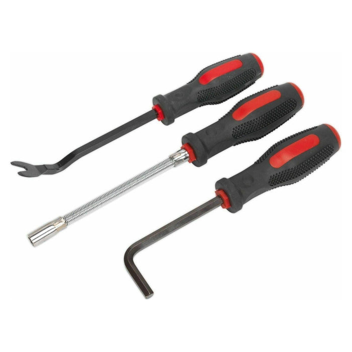 Sealey 3pc Trim Brake Caliper Hose Clip Tool Removal Set Coolant Hex Key Sealey  - Dynamic Drive