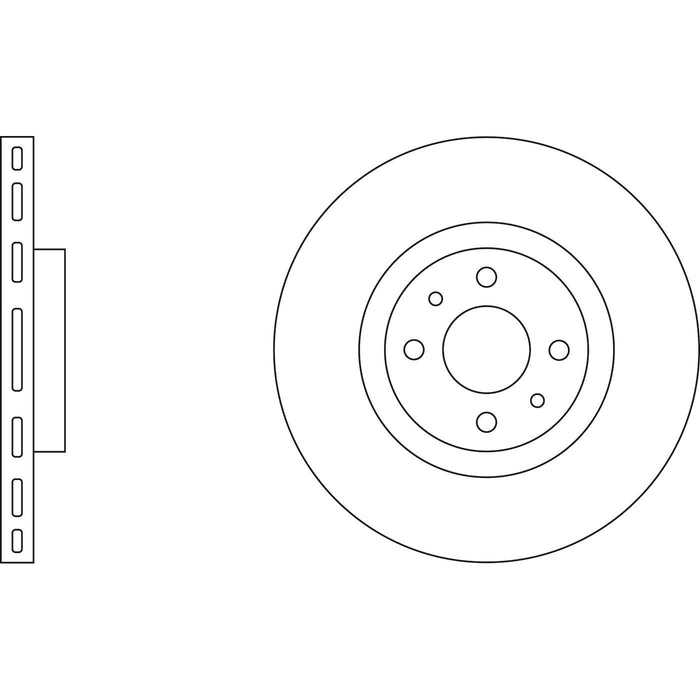 Genuine APEC Front Brake Discs & Pads Set Vented for Fiat 500 / 595 / 695