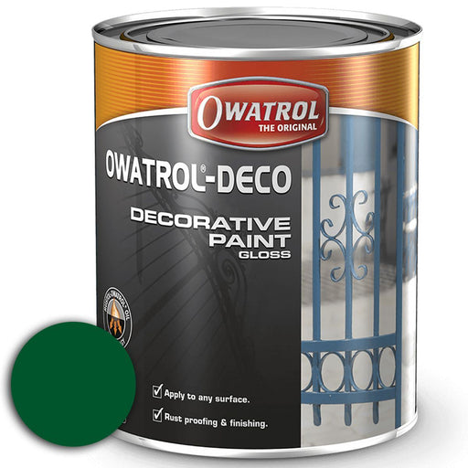 Owatrol Deco Anti Corrosive Gloss Paint (Green RAL 6009 750ml) for Metal Protec Owatrol  - Dynamic Drive