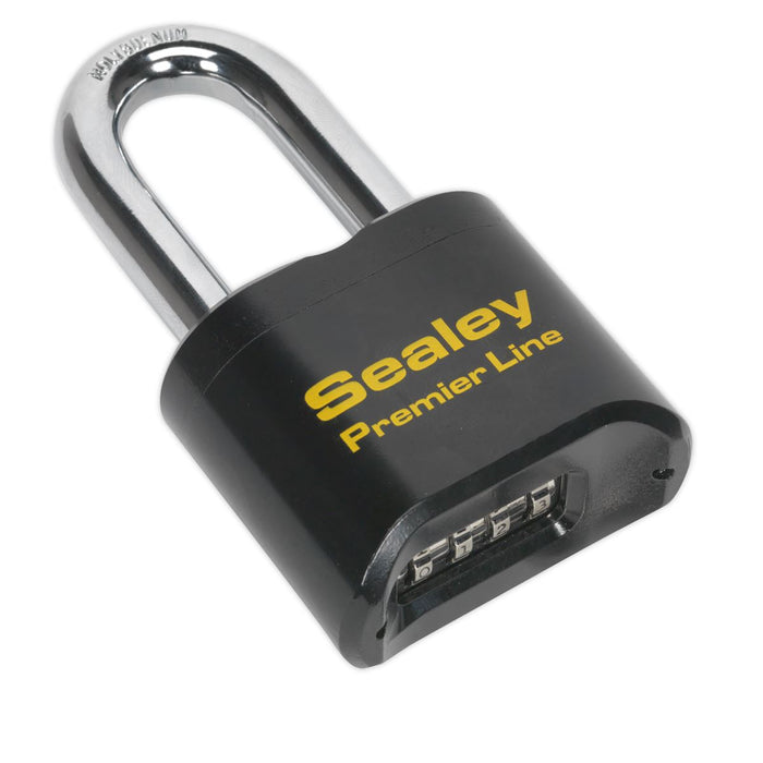 Sealey Steel Body Combination Padlock Long Shackle 62mm PL603L Sealey  - Dynamic Drive