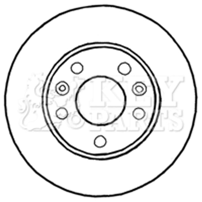 Genuine Key Parts KBD4640 Brake Disc Pair (Front) Key Parts  - Dynamic Drive