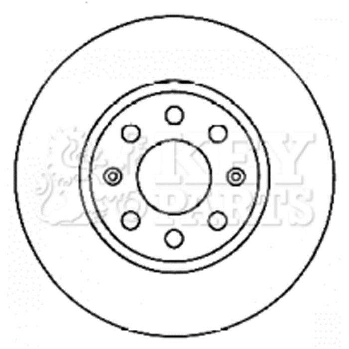 Genuine Key Parts KBD4553 Brake Disc Pair (Front) Key Parts  - Dynamic Drive