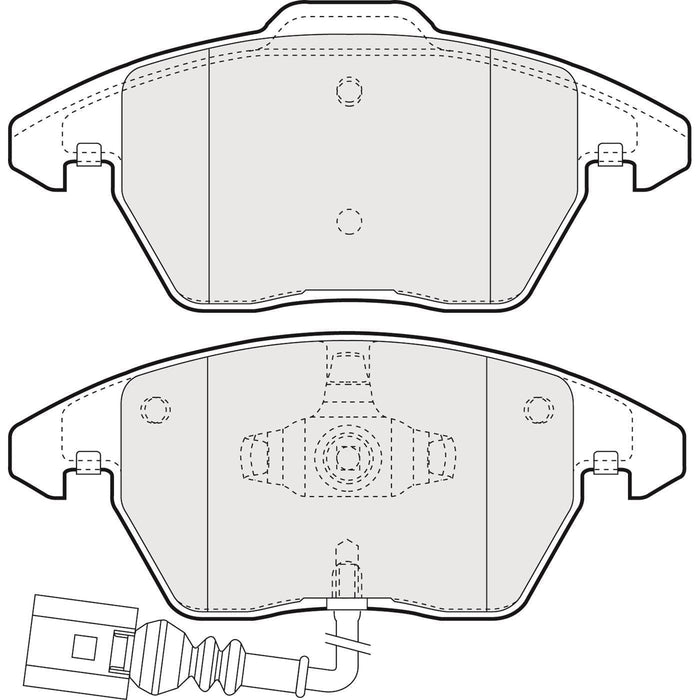 Apec Brake Pads Front Fits Audi A1 A3 Seat Altea Ibiza Leon Toledo Skoda Fabia Oc