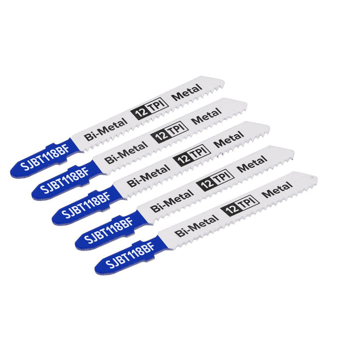 Sealey Jigsaw Blade Metal 75mm 12tpi Pack of 5 SJBT118BF