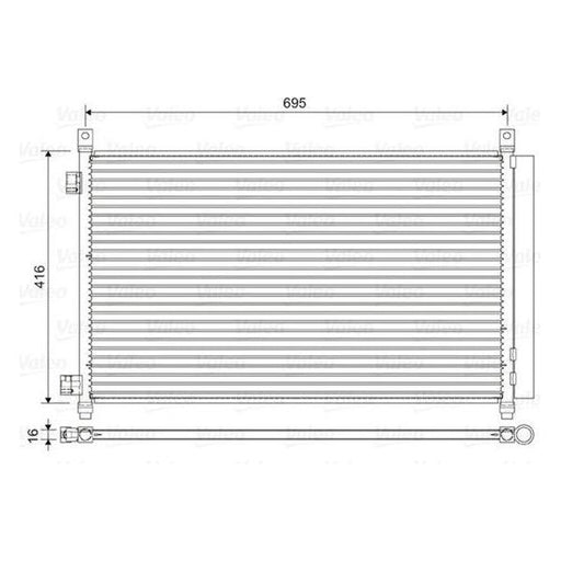 Valeo Air Conditioning Condenser 822611 Automotive Part fits Nissan Xtrail Valeo  - Dynamic Drive