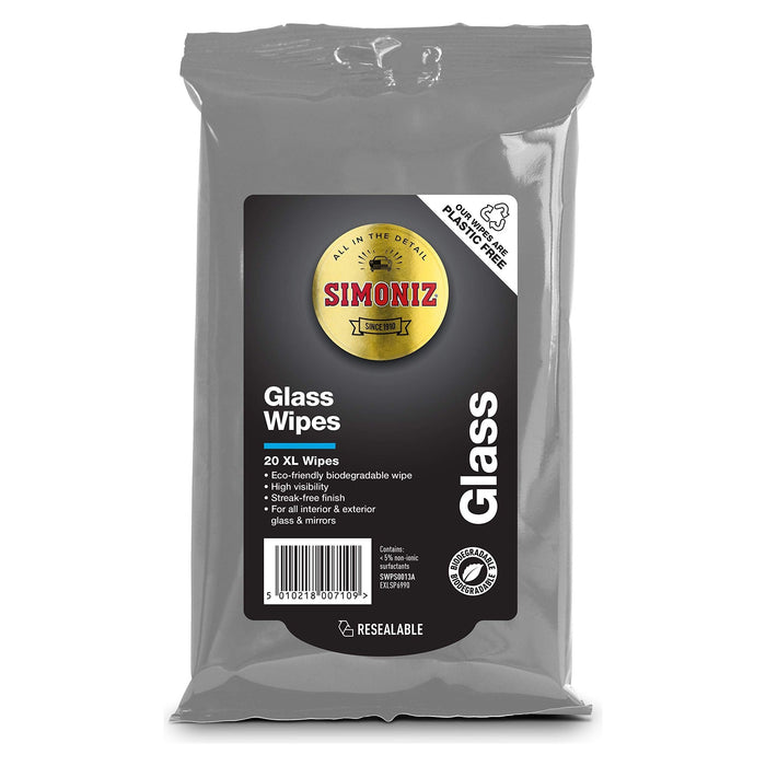 Simoniz Car Glass Wipes - Pack of 20