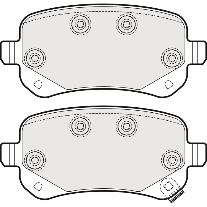 Genuine APEC Rear Brake Discs & Pads Set Solid for Dodge Journey