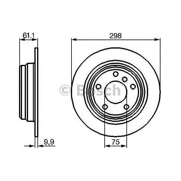 Genuine Bosch Brake Discs Pair fits BMW 5 523i - 2.5 - 95-00 0986478425