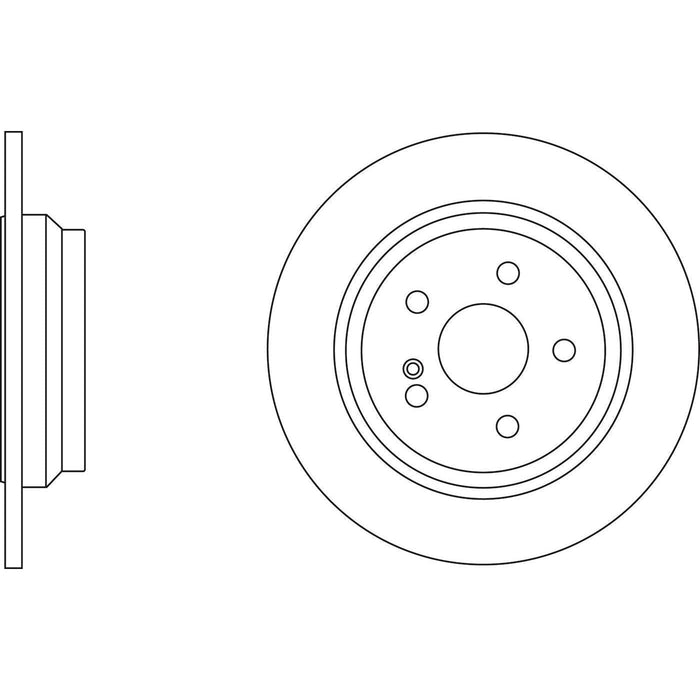 Apec Brake Disc Rear Fits Mercedes S Class