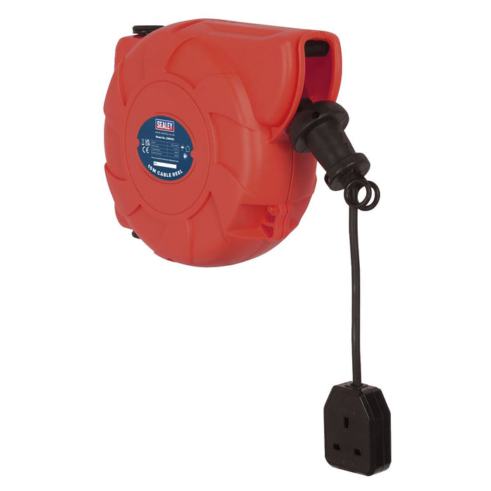 Sealey Cable Reel System Retractable 10m 1 x 230V Socket CRM101 Sealey  - Dynamic Drive