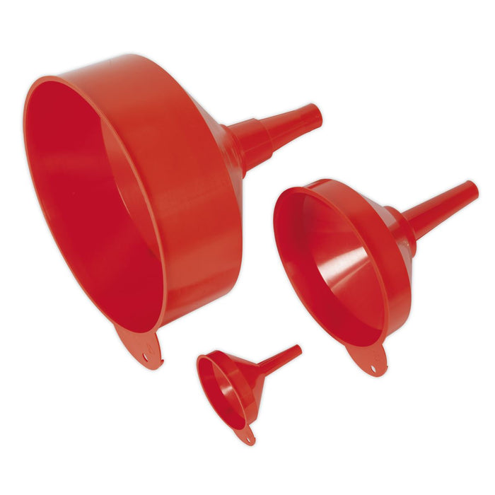 Sealey Funnel Set 3pc Fixed Spout F98 Sealey  - Dynamic Drive