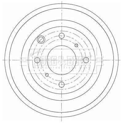 Genuine Borg & Beck Brake Drum fits Nissan NV200 1.5dCi 1009 BBR7266 Borg & Beck  - Dynamic Drive