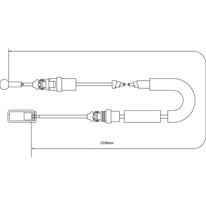 Apec Brake Cable Rear Fits Citroen C8 Peugeot 807