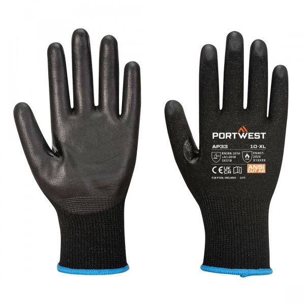 Portwest Lr15 Pu Touchscreen Glove Pk12 Medium AP33K8RM