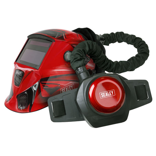 Auto Darkening Welding Helmet with TH2 Powered Air Purifying Respirator (PAPR) Sealey  - Dynamic Drive