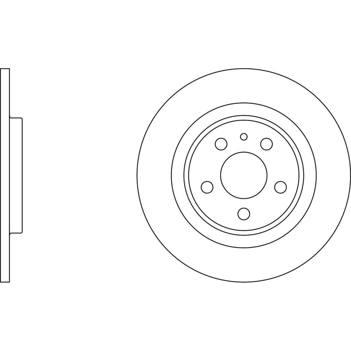 Apec Brake Disc Rear Fits Citroen C8 Dispatch Fiat Scudo Ulysse Peugeot 807 E7 E