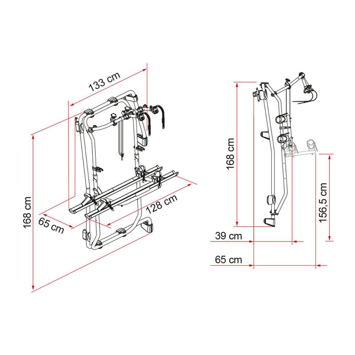 Fiamma Carry-Bike Frame Sprinter 3 Bikes Aluminium