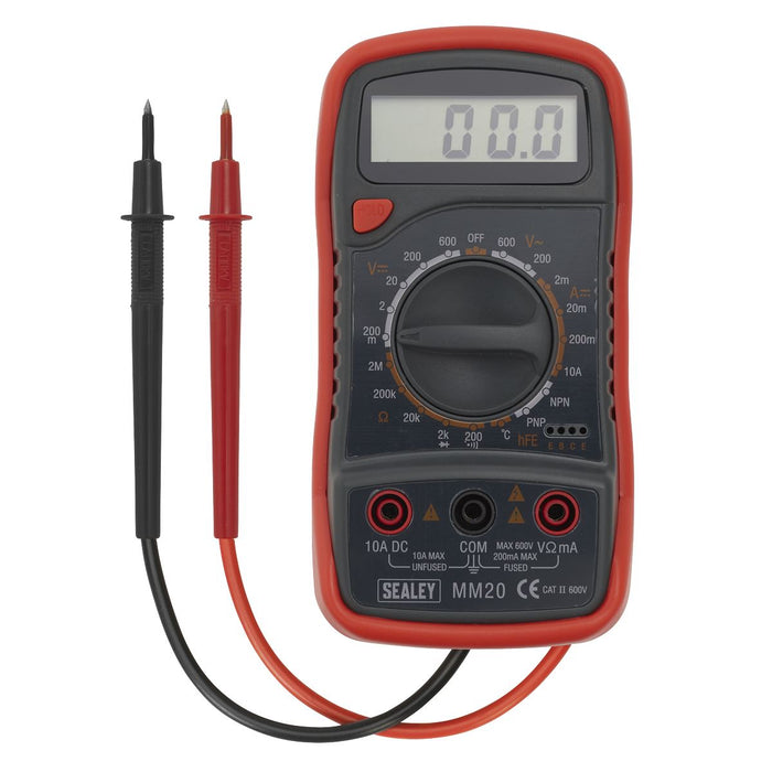 Sealey 8 Function Digital Multimeter Thermocouple AC DC Current Electricians Sealey  - Dynamic Drive