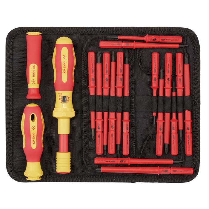 Draper XP1000 VDE Interchangeable Torque Screwdriver Set (19 Piece) 81762 Draper  - Dynamic Drive