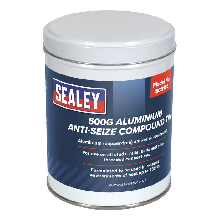 Sealey Aluminium Anti-Seize Compound 500g Tin SCS103 Sealey  - Dynamic Drive