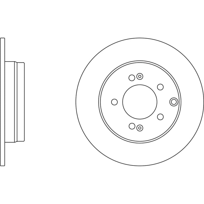 Apec Brake Disc Rear Fits Hyundai Sonata