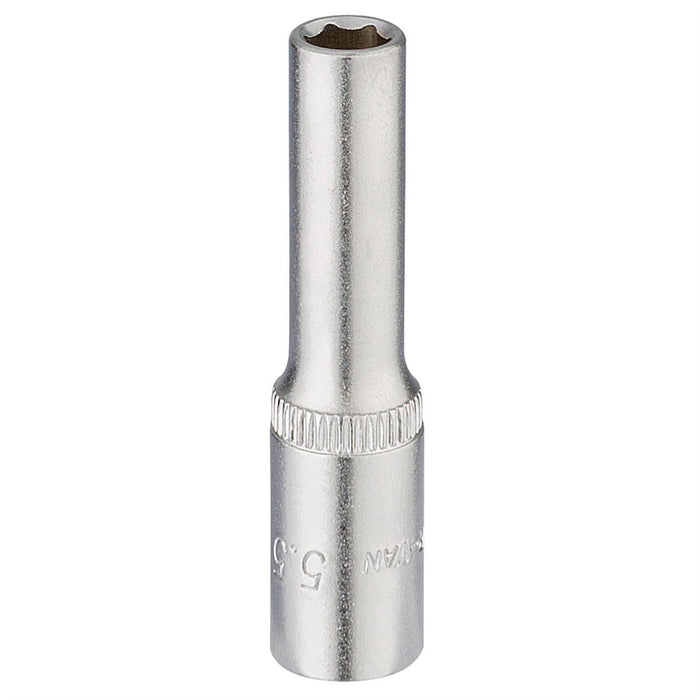 Draper Elora Deep Socket, 1/4" Sq. Dr., 5.5mm 58724