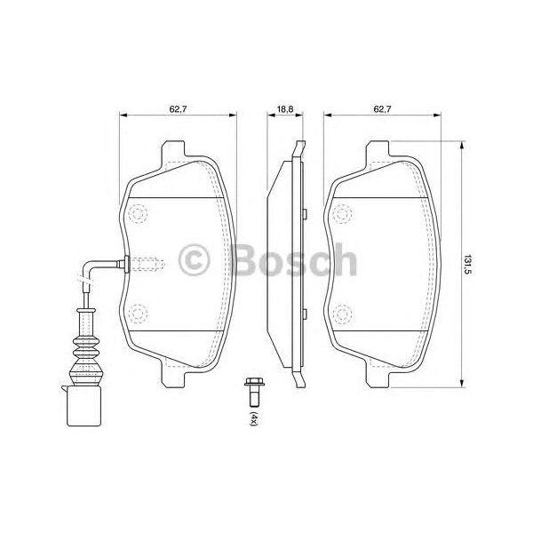 Genuine Bosch Brake Pad Set Bp1015 fits VW Polo - 1.4 - 02-06 0986494105