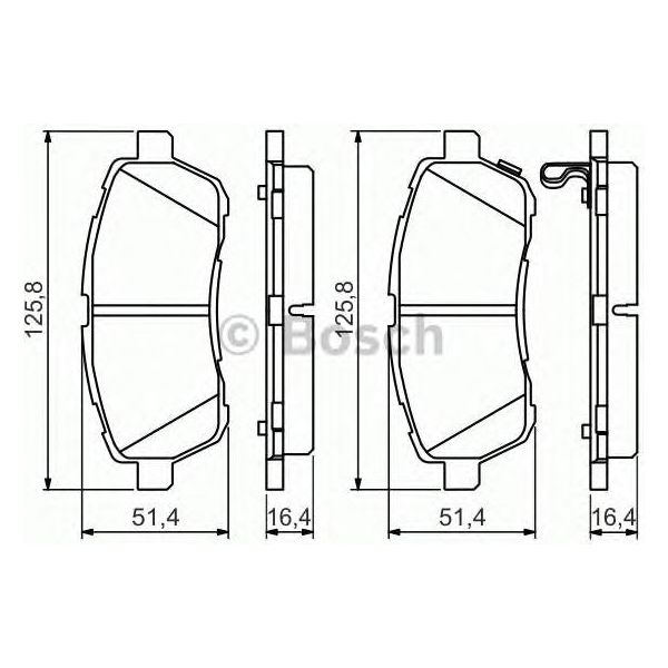 Genuine Bosch Brake Pad Set Bp1495 fits Daihatsu Sirion DVVT - 1.3 - 04-14 09864