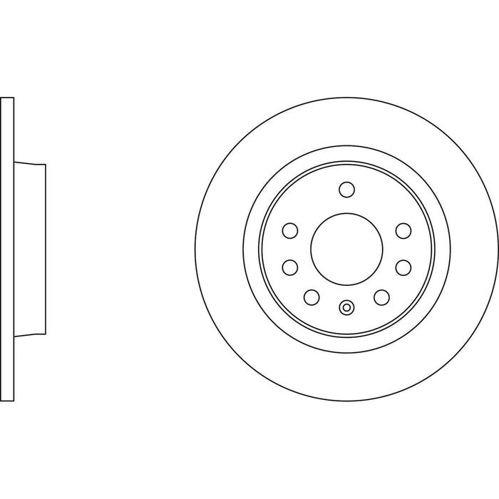 Genuine APEC Rear Brake Discs & Pads Set Solid for Opel Vectra