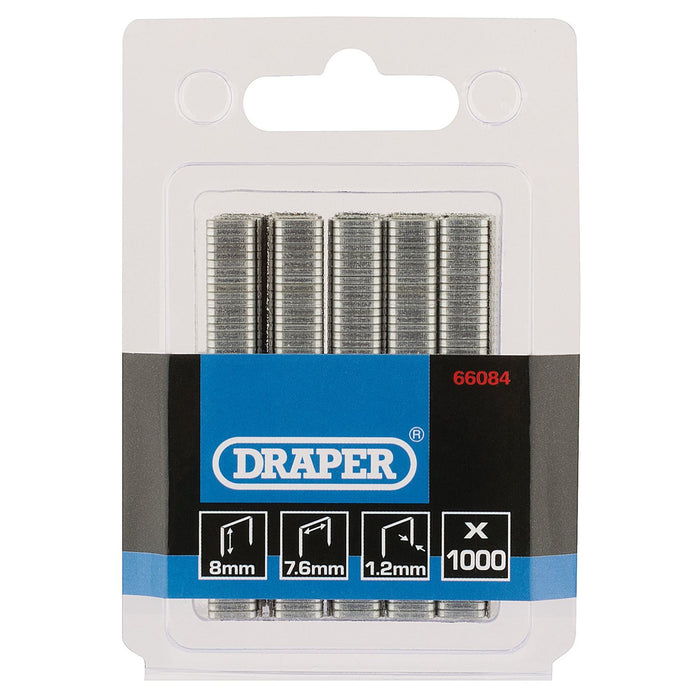 Draper Staples, 8mm (Pack of 1000) 66084 Draper  - Dynamic Drive