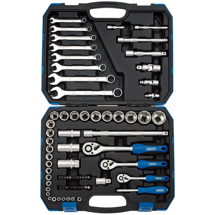 Draper Metric Tool Kit, 1/4", 3/8" and 1/2" Sq. Dr. (75 Piece) 16364