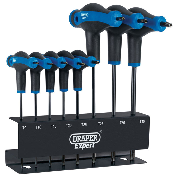 Draper Expert TX-STAR Soft Grip Metric T-Handle Key Set (8 Piece) Draper  - Dynamic Drive