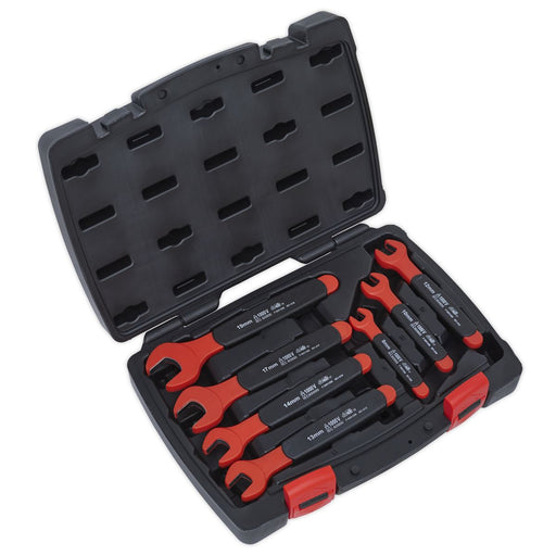 Sealey Insulated Open-End Spanner Set 7pc VDE Approved AK63171 Sealey  - Dynamic Drive