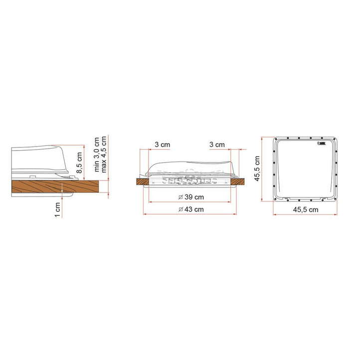 Fiamma Rooflight Turbo-Vent White