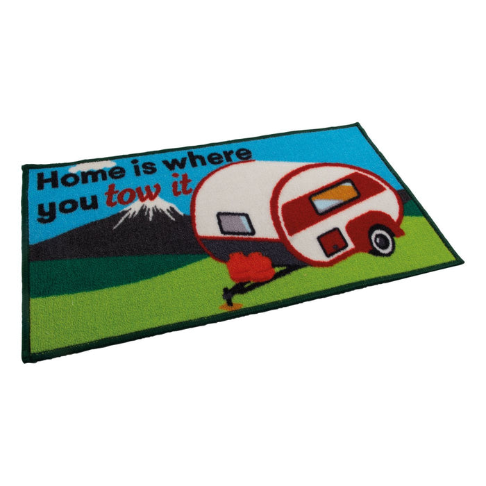 Quest Caravan Home Is Where You Tow It Indoor Door Mat Washable 40 x 70cm Quest  - Dynamic Drive