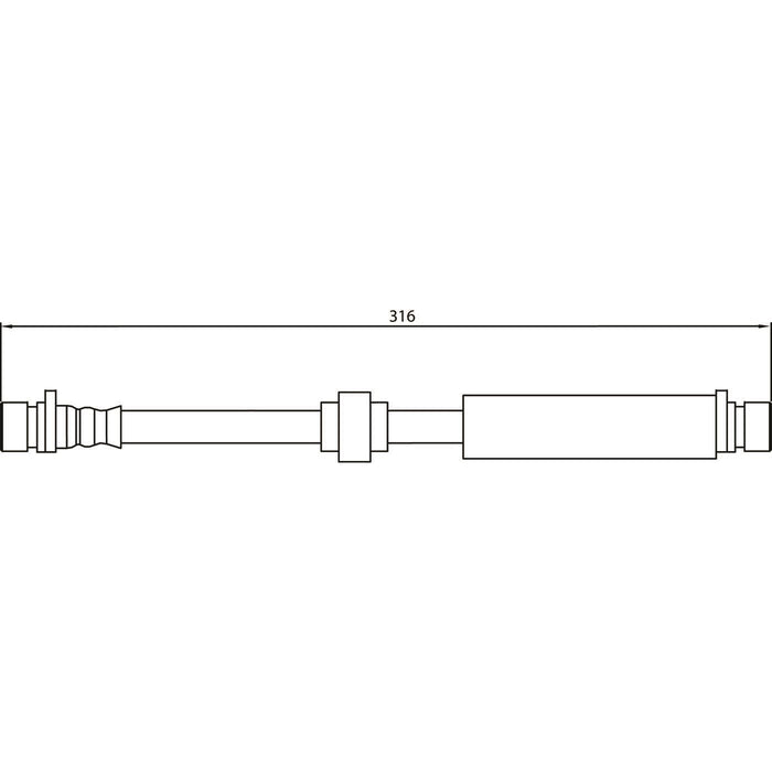 Apec Brake Hose Rear Left Fits Land Rover Discovery Range Apec  - Dynamic Drive