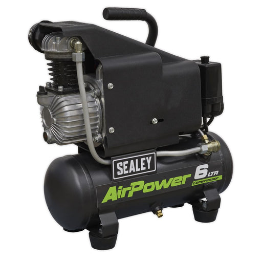 Sealey Air Compressor 6L Direct Drive 1hp SAC0610E Sealey  - Dynamic Drive