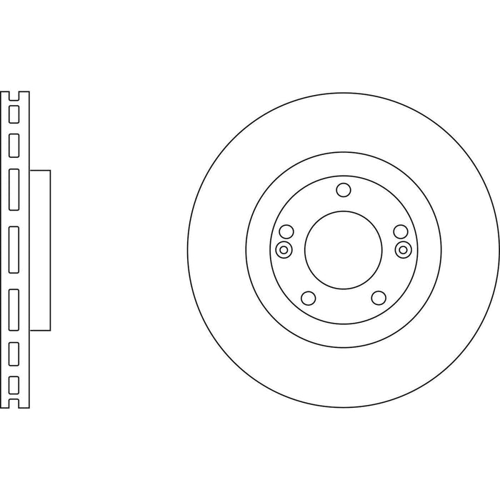 Apec Brake Disc Front Fits Hyundai I30 Ix35 Tucson Veloster Kia Carens Ceed Opti