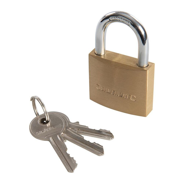 Silverline Brass Padlock 40mm