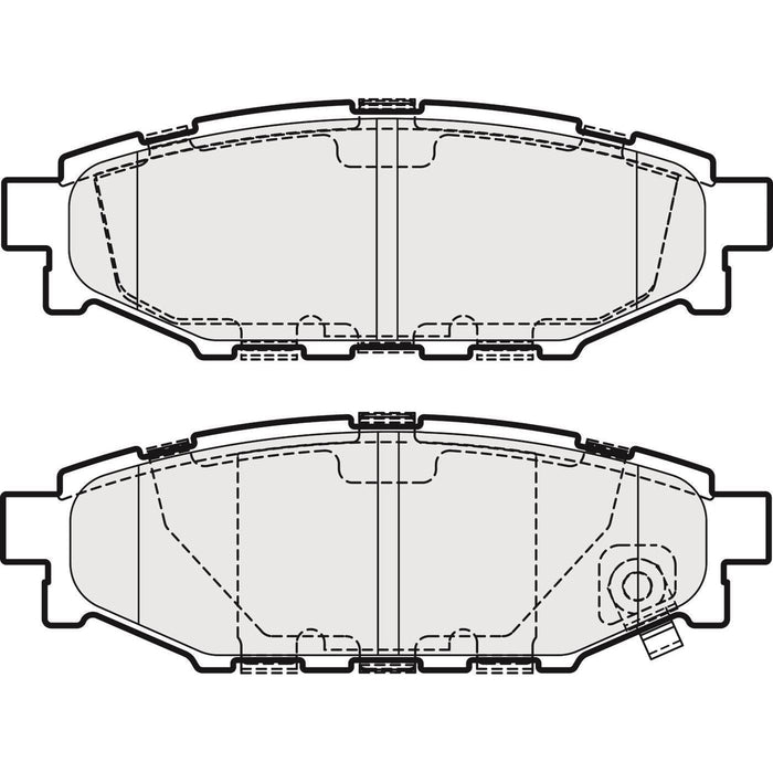 Apec Brake Pads Rear Fits Subaru Xv