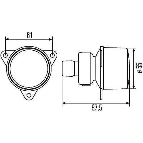 Hella Halogen-Reverse Light 12/24V 2ZR 008 221-057 Hella  - Dynamic Drive