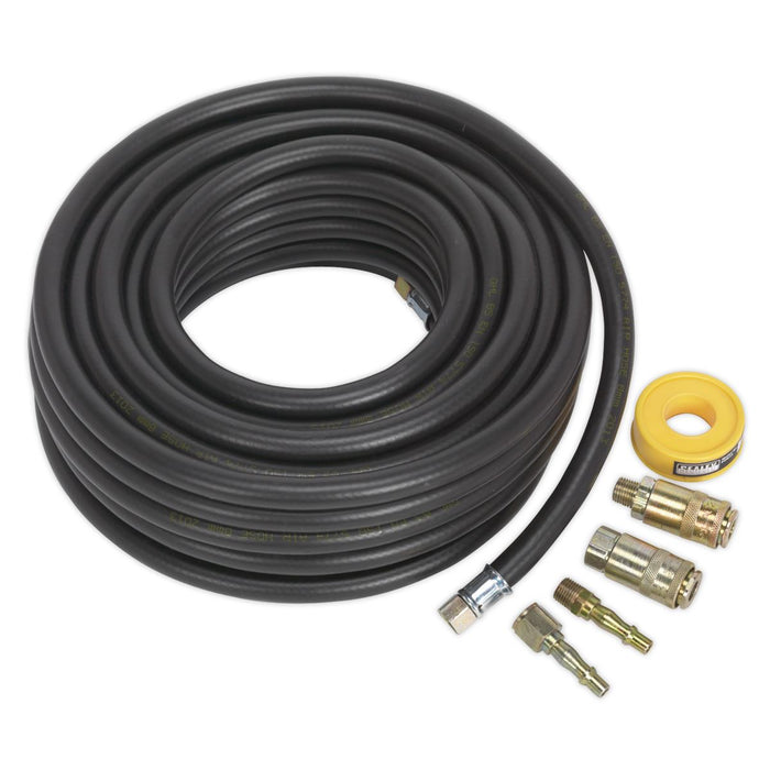 AIR HOSE KIT 15M X 8MM WITH CONNECTORS Sealey  - Dynamic Drive