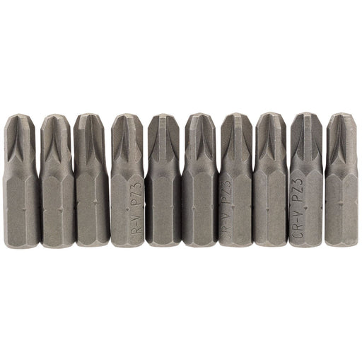 Draper PZ Type Insert Bit, 1/4" Hex, 25mm Long, No.3 (Pack of 10) 64057 Draper  - Dynamic Drive