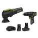 2 x SV10.8 Series Cordless Combi Drill & Multi-Tool Kit 10.8V - 2 Batteries Sealey  - Dynamic Drive